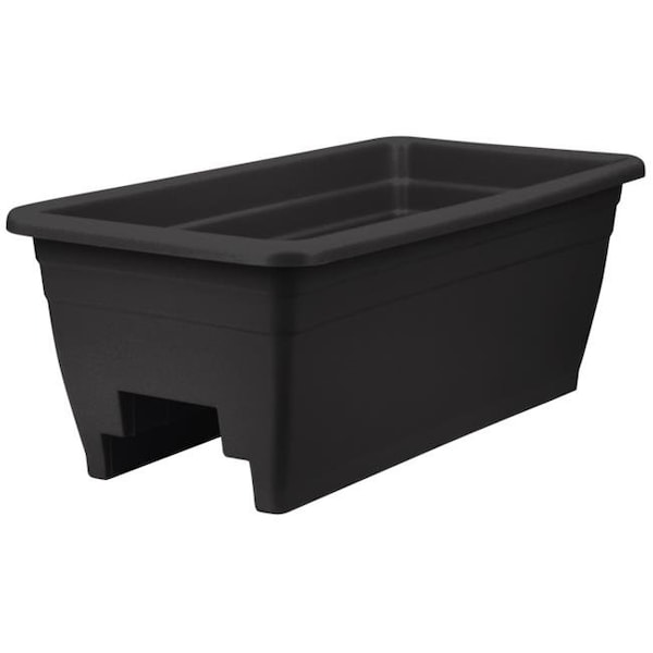 Akro-Mils Akro Mils SPX24DB0G18 24 in. Deck Rail Planter - Black SPX24DB0G18 - main